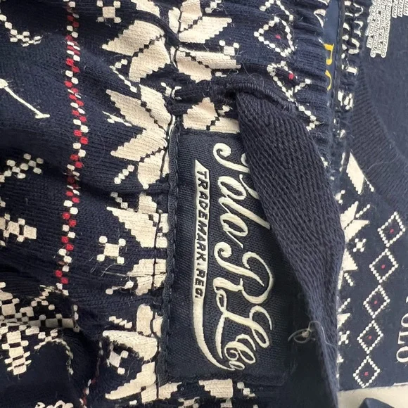 Ralph Lauren Navy and White Christmas Cotton Pajamas - Picture 5 of 5